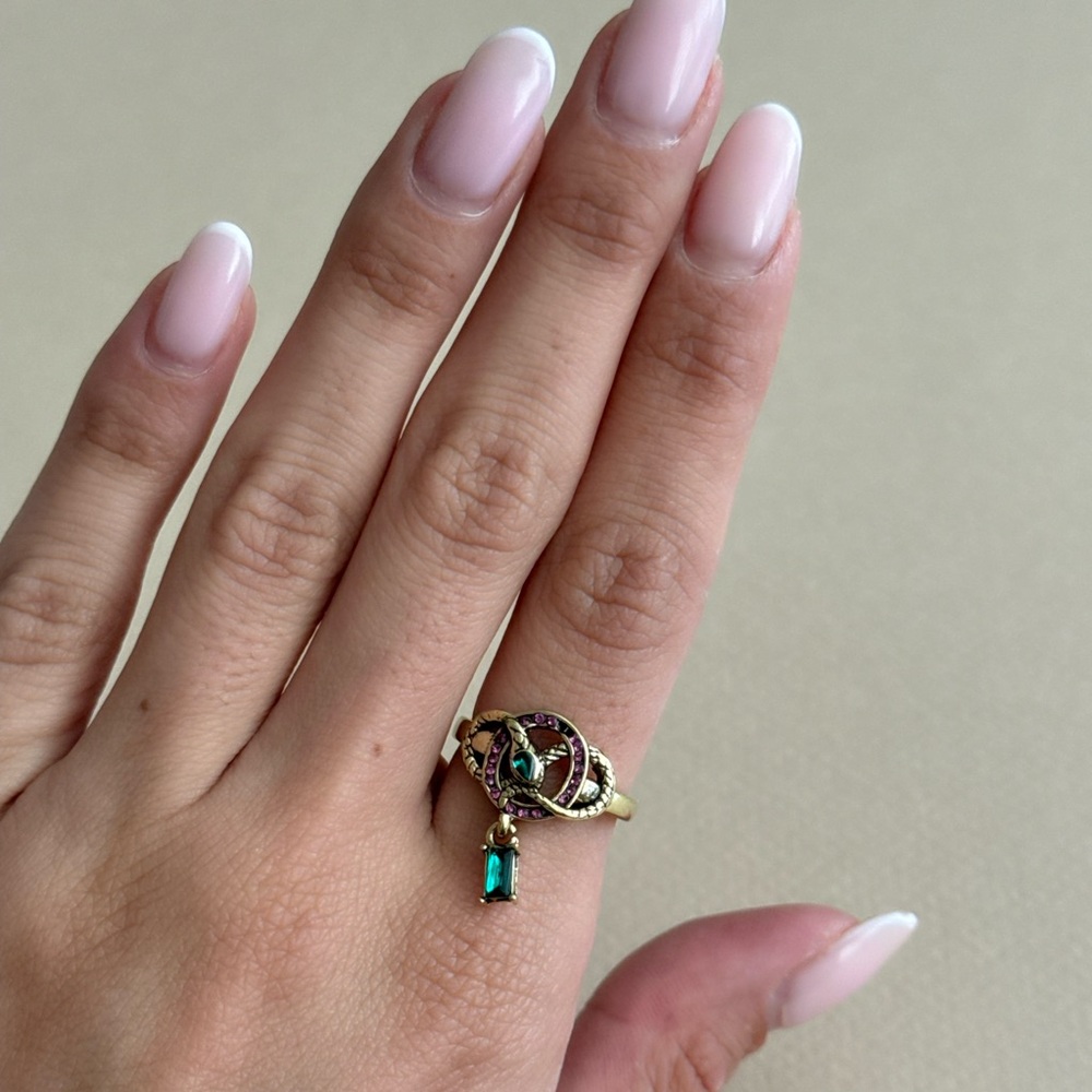 Snake Gemstone Ring S1243 - Picture 5 of 5